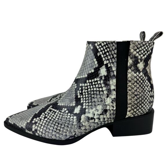 MARC FISHER VIVICA LEATHER POINTED TOE ANKLE BOOTS IN SNAKE PRINT NWOB SIZE 8.5M - Picture 5 of 13